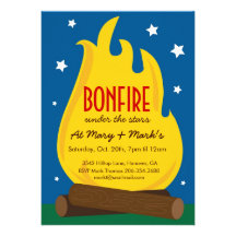 Camp out Birthday Party Invitation,