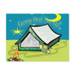 Camp Out Photo Party Card