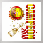 Campeon 2010 Spain Celebration Gifts posters