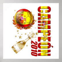 Campeon 2010 Spain Celebration Gifts Print