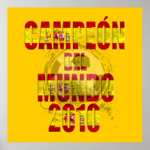 Campeón Del Mundo 2010 España futbol Print