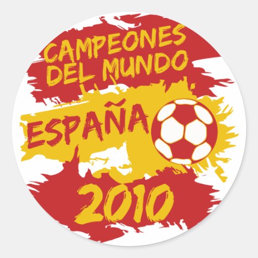 Campeones del Mundo 2010 Round Stickers