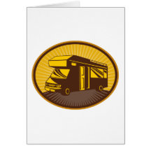 Camper van caravan mobile home greeting cards