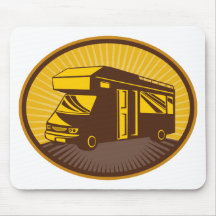 Camper van caravan mobile home mouse pad