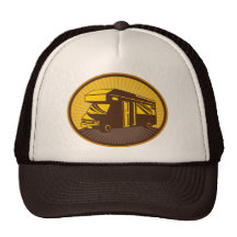 Camper van caravan mobile home trucker hats