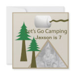 Camping Birthday Party Personalised Invites