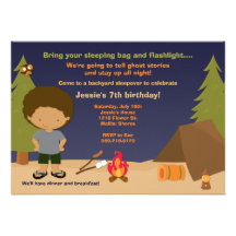 Camping Birthday Party Invitation