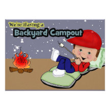 Camping Birthday Party Invites