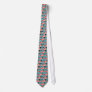 CAMPING CAMPER'S TRAVEL TRAILER BLUE ON CORAL NECKWEAR