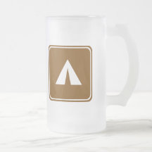 Camping Highway Sign Mugs