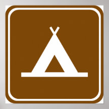 Camping Highway Sign Posters