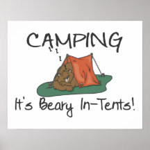 Camping Is Beary In Tents Poster