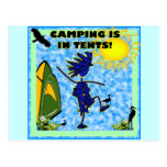 Camping Is In Tents Design Postcard