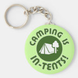 camping is in-tents keychain
