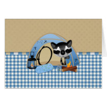 Camping raccoons Letter Q