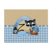 Camping Raccoons Letter Z