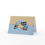 Camping Racoon Letter E cards