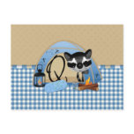 Camping Racoon letter Q postcards