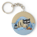 Camping Racoon Letter W keychains