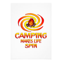 Camping Spins Invites