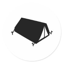 camping tend icon sticker