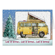 Campmobile Van Camper Holiday Cards