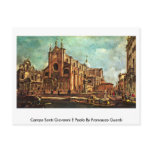 Campo Santi Giovanni E Paolo By Francesco Guardi Post Card