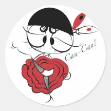 Can-Can dancer girl Sticker