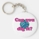 Can you dig it? Volleyball! Keychain