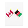 Canada and Afghanistan Crossed Flags Post Card