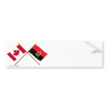 Canada and Angola Crossed Flags bumper stickers