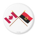 Canada and Angola Crossed Flags magnets