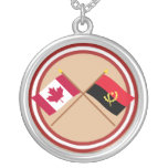 Canada and Angola Crossed Flags