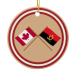 Canada and Angola Crossed Flags