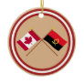 Canada and Angola Crossed Flags