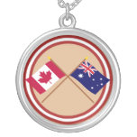 Canada and Australia Crossed Flags necklaces