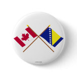 Canada and Bosnia & Herzegovina Crossed Flags