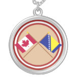 Canada and Bosnia & Herzegovina Crossed Flags