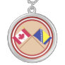 Canada and Bosnia & Herzegovina Crossed Flags