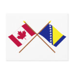 Canada and Bosnia & Herzegovina Crossed Flags