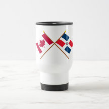 Canada and Dominican Republic Crossed Flags Coffee Mug