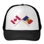 Canada and Moldova Crossed Flags Hat