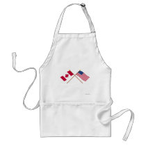 Canada and the United States Crossed Flags Apron