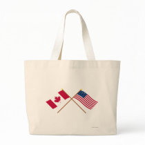 Canada and the United States Crossed Flags Bag