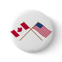 Canada and the United States Crossed Flags Pin