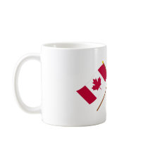 Canada and the United States Crossed Flags Mugs