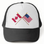 Canada and United States Crossed Flags Hats