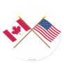 Canada and United States Crossed Flags Stickers