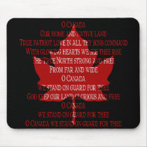 Canada Anthem Mousepad Canada Maple Leaf Mousepad