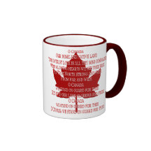 Canada Anthem Souvenir Coffee Cup Canada Mug